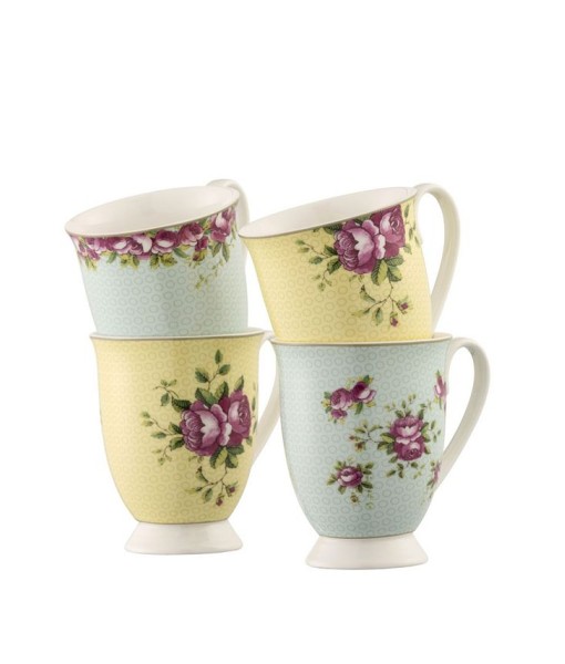 Archive Rose Mugs  Set of 4