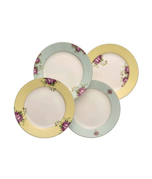 Archive Rose Plates  Set of 4