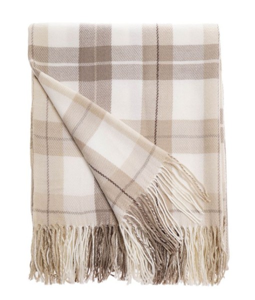 Yarn-Dyed Woven Plaid Throw with Fringe  60