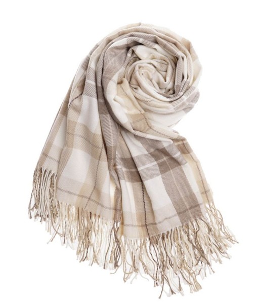 Yarn-Dyed Woven Plaid Throw with Fringe  60