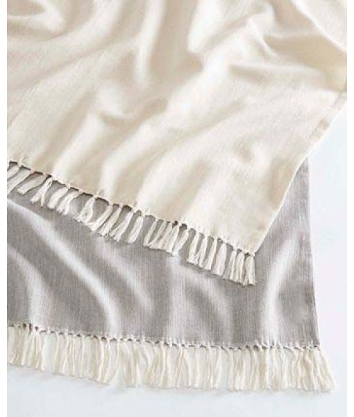 Twill Fringe Lace Throw