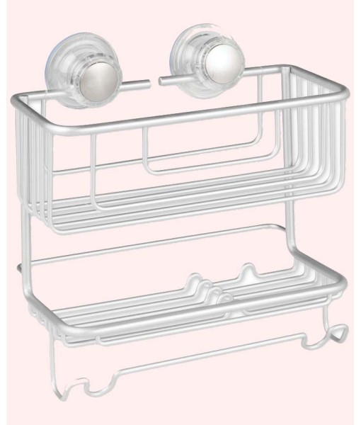 Metro Aluminum Turn-N-Lock 2-Tier Combo Basket