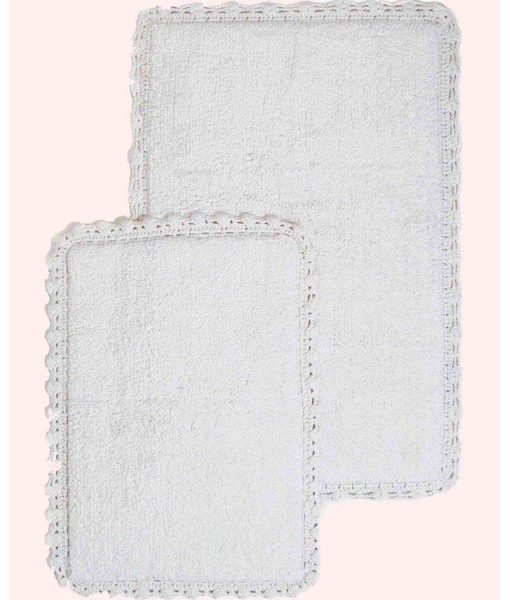 Crochet 2 Pc Bath Rug & Runner Set