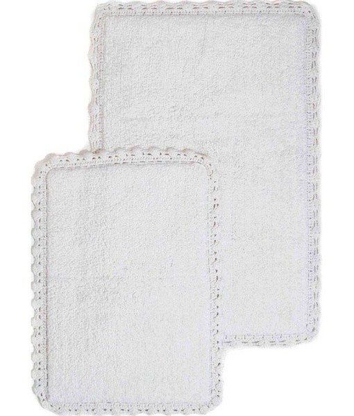 Crochet 2 Pc Bath Rug & Runner Set